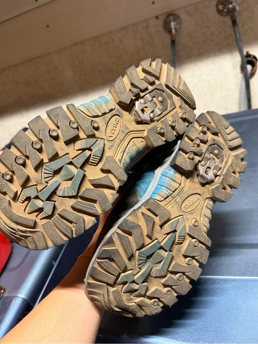 Vitike Teal and Black Kids Outdoor Boots - Secure Lace & Strap